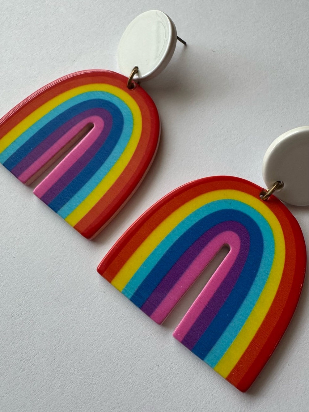 Kids Rainbow Arch Drop Earrings - Multicolor